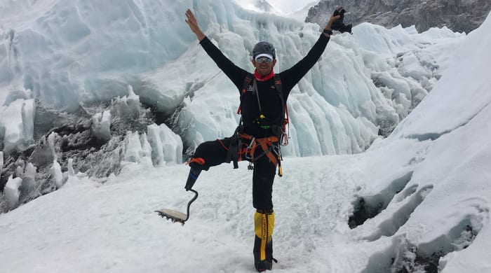 In addition to Everest, Glasbrenner is a wheelchair basketball world champion and an Ironman.